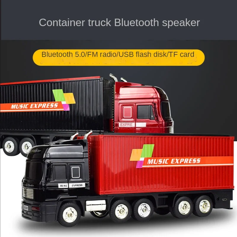 Truck Model Bluetooth Speaker HiFi Sound Multi Function USB TF Card Radio Long Standby