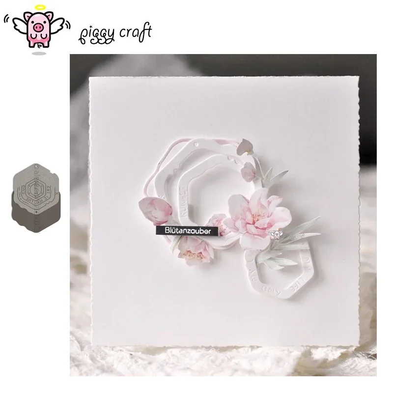 Mmao Craft metal cutting dies cut die mold Hexagon Alphabet Frame Scrapbook paper craft knife mould blade punch stencils dies