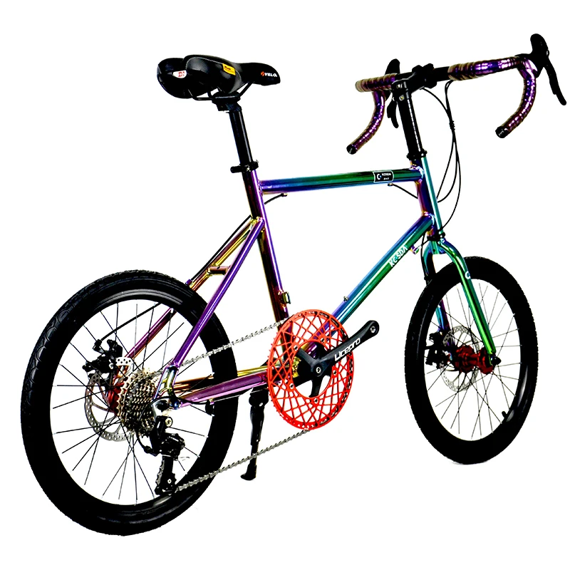 20 Inch Bicycle Frame 451 Small Wheel Frameset Aluminum Alloy Material Road Bike Cycling Parts Electroplating Colorful Colors