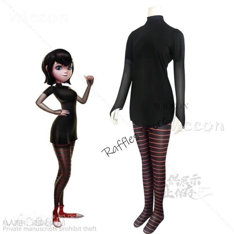 Anime Movie Mavis Dracula Costume Cosplay Transformania Vestito Uniforme Calza Vestito di Carnevale di Halloween Per Le Donne Protesi da Vampiro