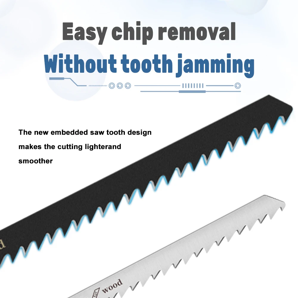 Jigsaw Blades Set T-Shank Jig Saw Blades for Wood Plastic and Metal Cutting Compatible as Bosch/DEWALT/RYOBI/One+/Makita