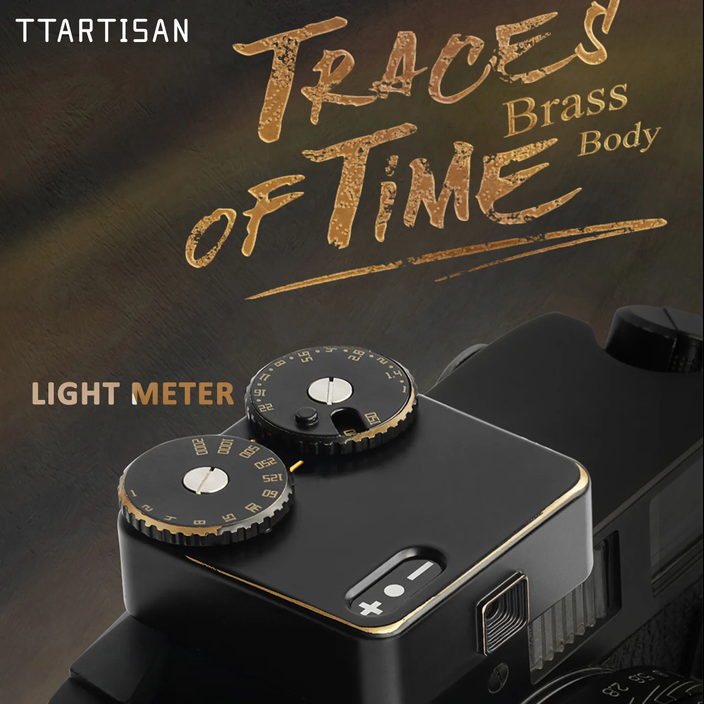 

TTArtisan Light Meter Electronic Camera Light Meter Hot/Cold Shoe Fixing Camera Photometer Photography Set-top Light Meter Brass