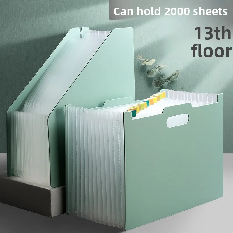 

Прочный органайзер для документов из полипропилена с 13 карманами формата А4, вертикальный, раскладной, для офиса и школы