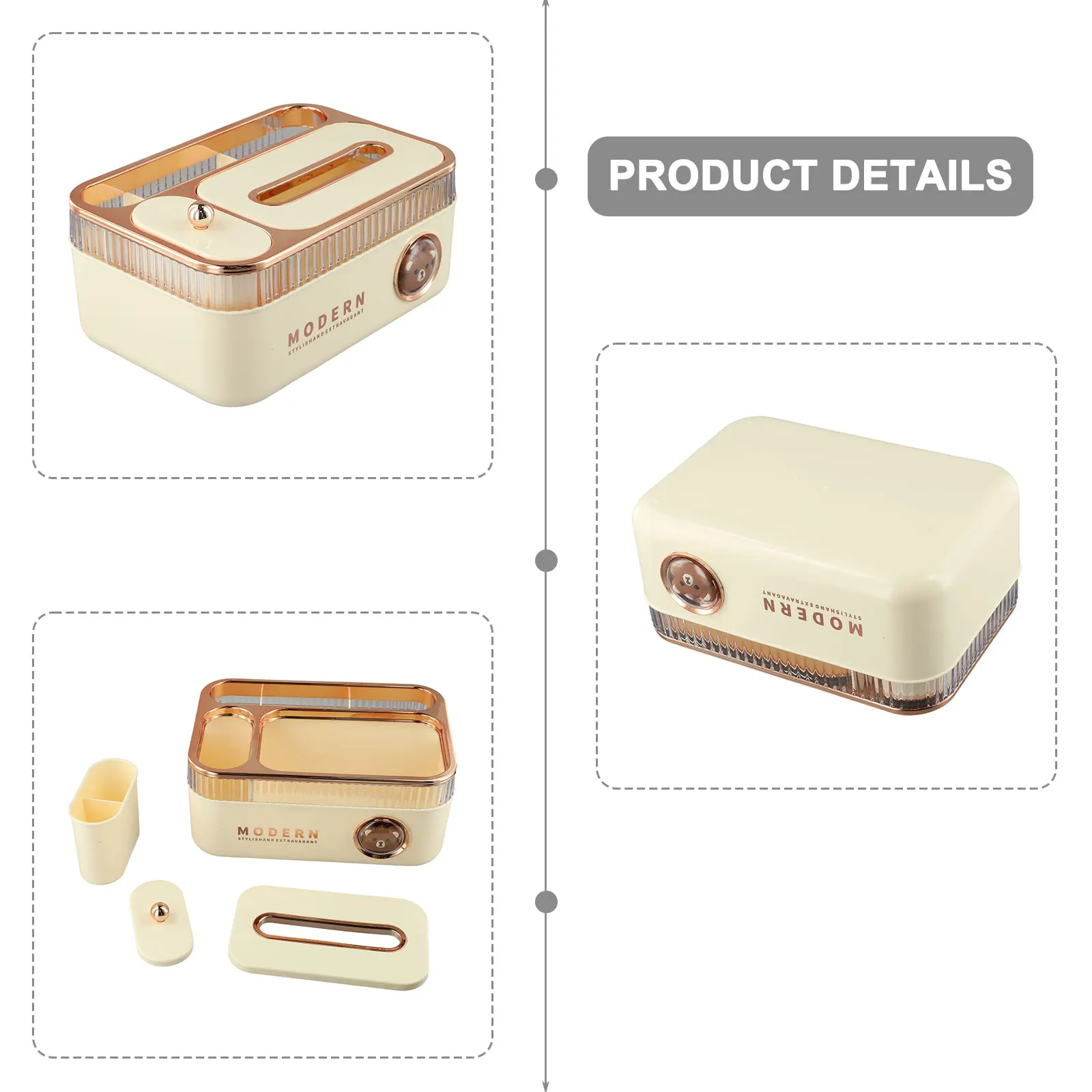 Untuk Rumah Untuk Kantor Kotak Tisu Penopang Musim Semi Organizer Tisu Penyimpanan Rumah Krim Solusi Penyimpanan PP Tangguh