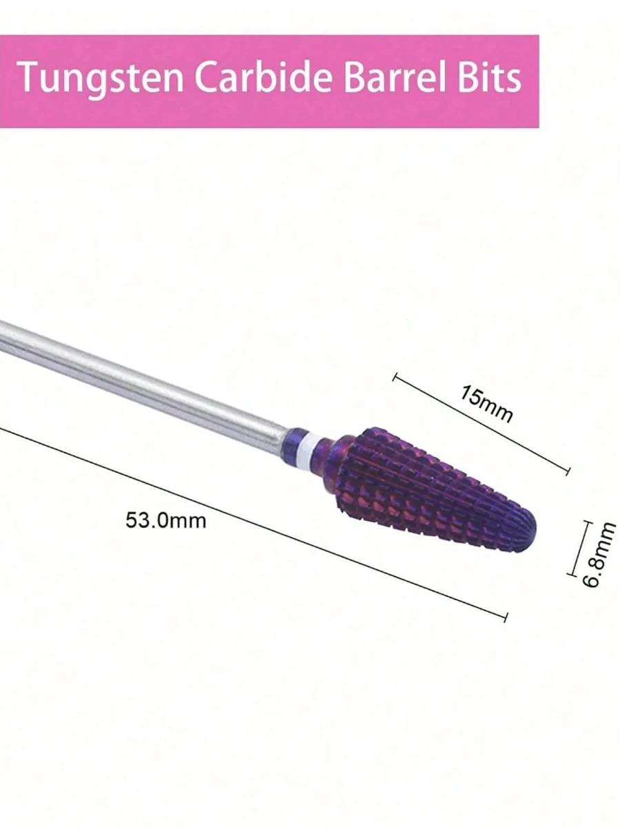 5-in-1-Nagelbohrer, 3/32 Zoll Hartmetall-Sicherheitsbits, schnelles Entfernen von Nagelhaut, Acrylgel, Polieren, Maniküre, Pediküre