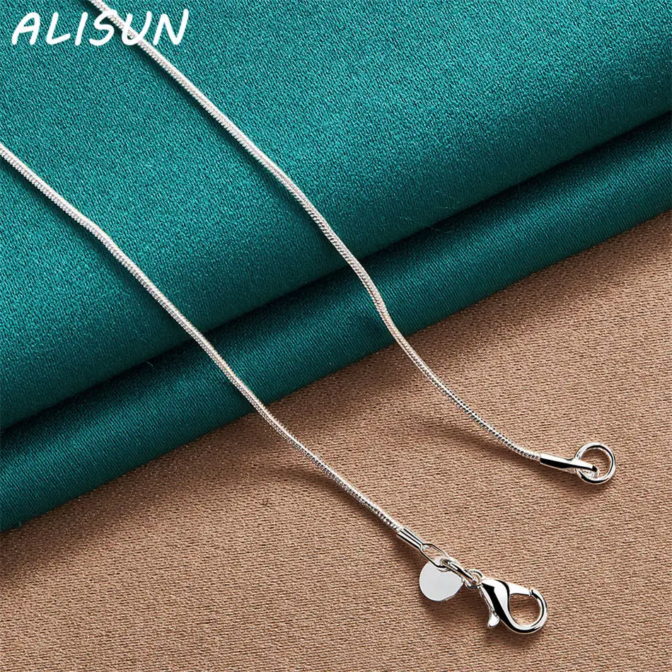 

ALISUN 925 Sterling Silver 45cm Round Bar Necklace For Women Creativity Gifts Street All-match Party And Daily Wear