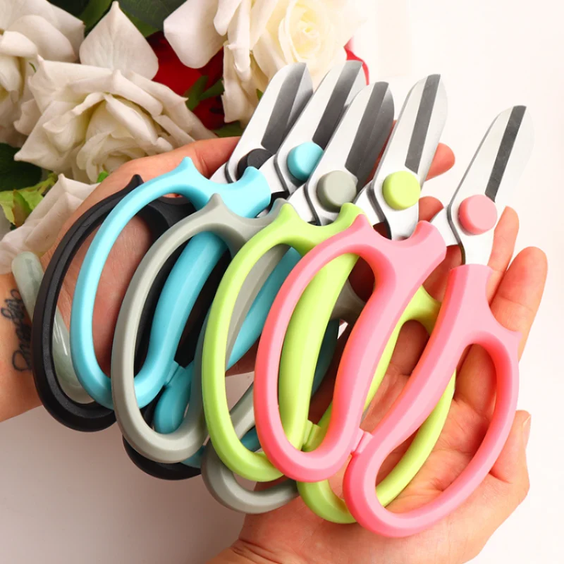 Stainless Steel Garden Scissors Floral Shears Professional Flower Scissor Comfortable Grip Handle Pruning Shear New