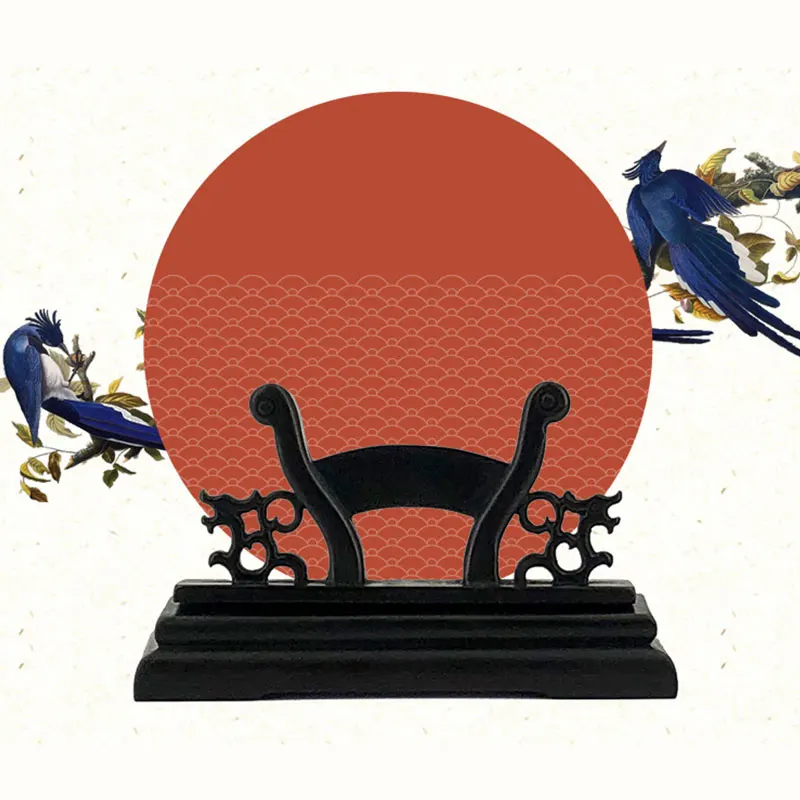 Vintage Art Style Folding Fan Stand Display Base Holder Fans Display Folding Fan Bracket Home Office Table Decor  Accessories