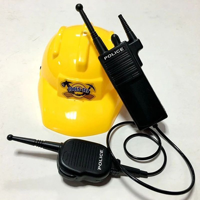 ตลกประดิษฐ์ตํารวจ Interphone วิทยุโทรศัพท์ชุดเด็ก Walkie Talkie ของเล่น