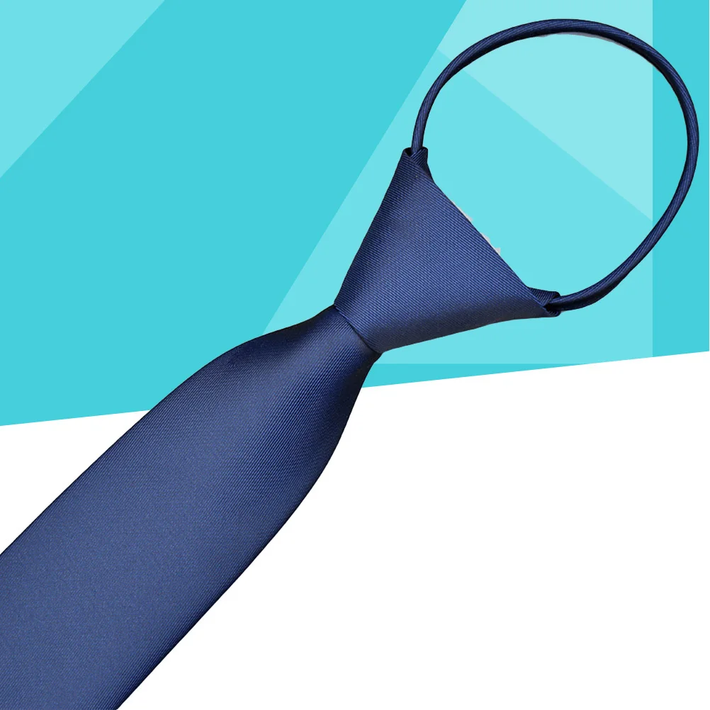 الأزرق الداكن سستة رابطة عنق للرجال بلون قبل تعادل الأعمال الرسمية سليم التعادل الزفاف حفلة التخرج الحدث ربطة العنق رجالي #5