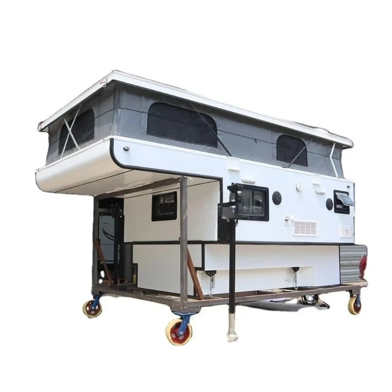 Customized Aluminum 4X4 Off Road Pop Up Slide-In Pickup Camper Tent Overland Camping RV For Outdoor Self-Driving