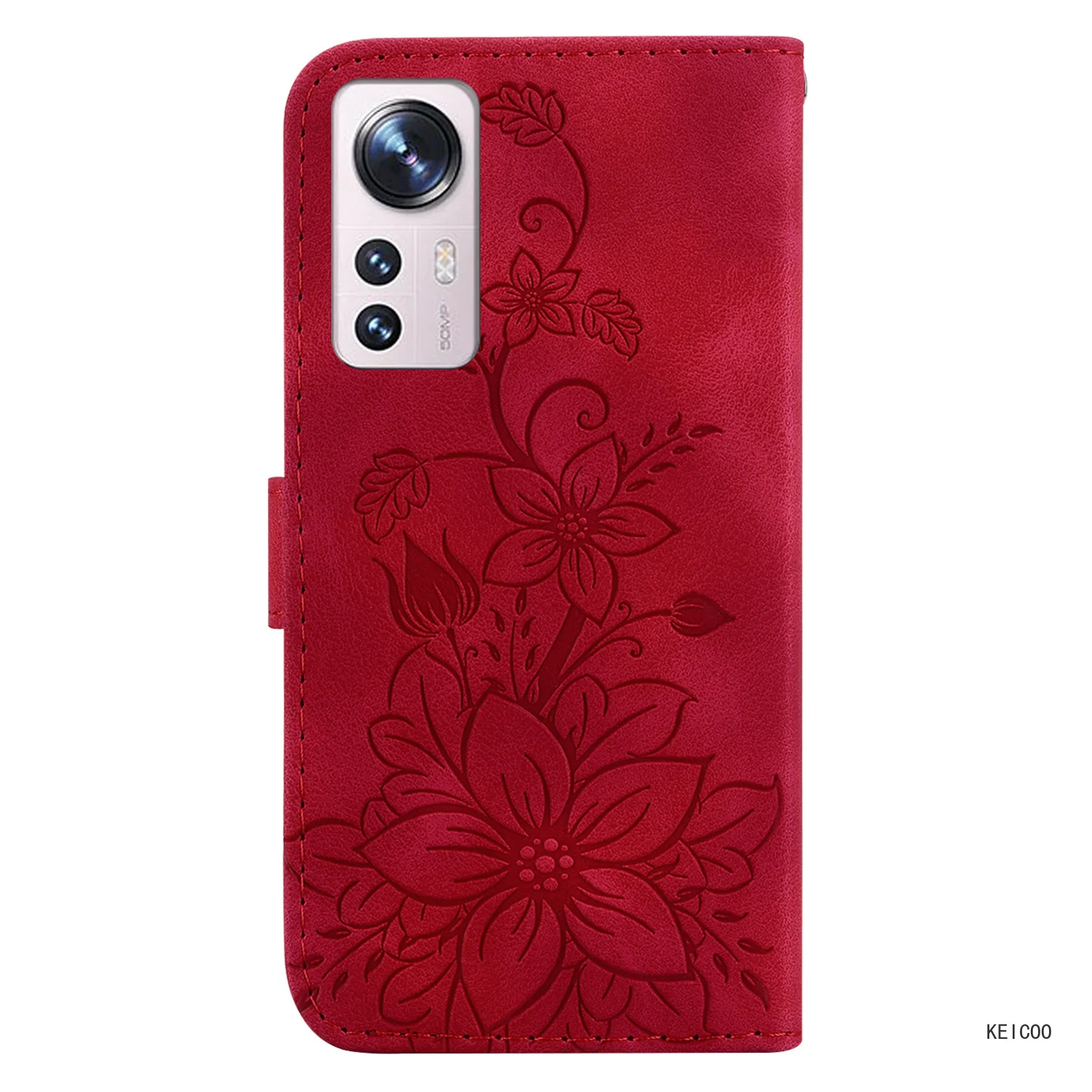 Shock Absorption Case for Xiaomi Redmi Poco 12 9 9A 9C 10 Lite Prime 12Lite 10Prime Lily Embossed Flip Cover Magnetic Shell