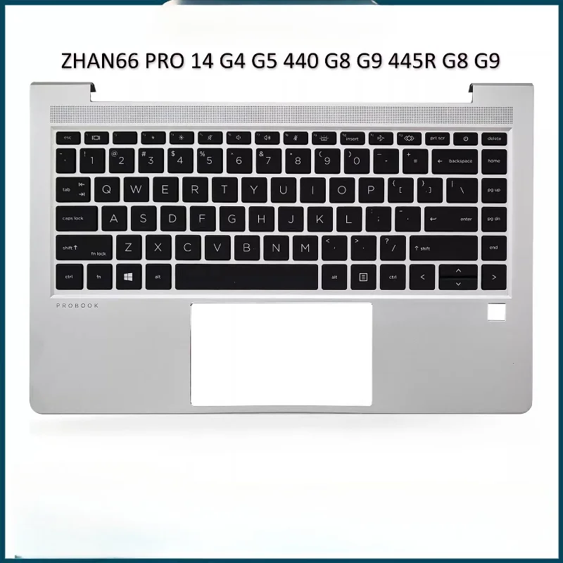 

New for HP ZHAN66 PRO 14 G4 G5 440 G8 G9 445R C-shell keyboard silvery US with backlight M23769-001