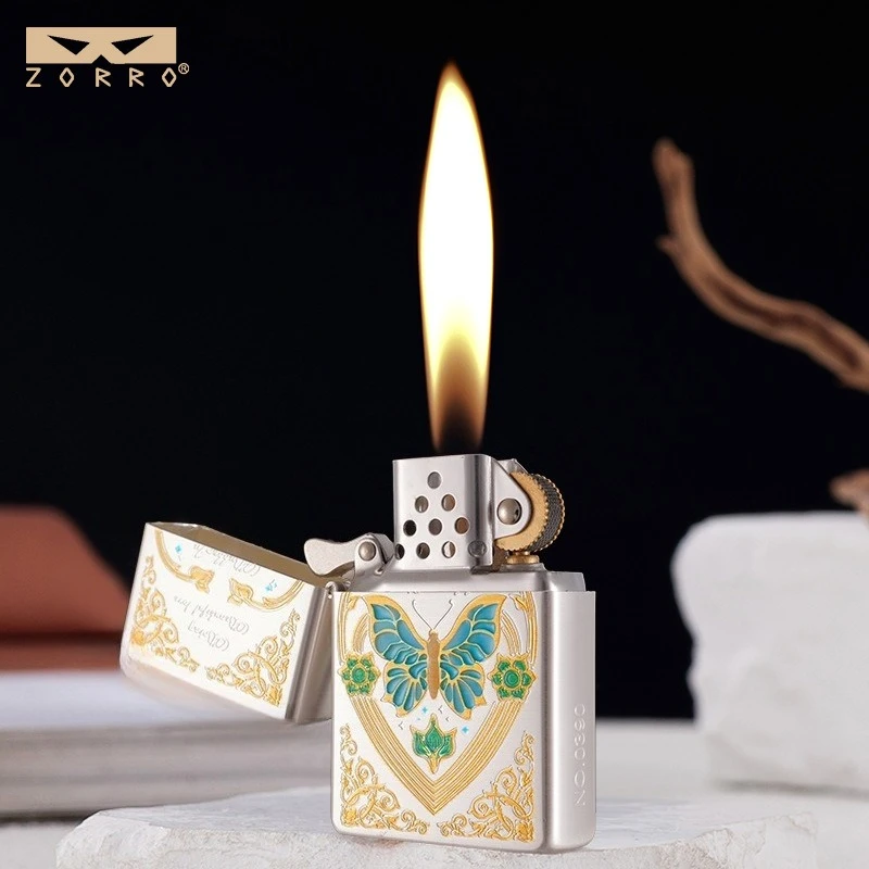 زورو فراشة رسالة مضيئة الضروري نحت النفط يندبروف أخف الرجال هدية جمع أدوات الهدايا للرجال