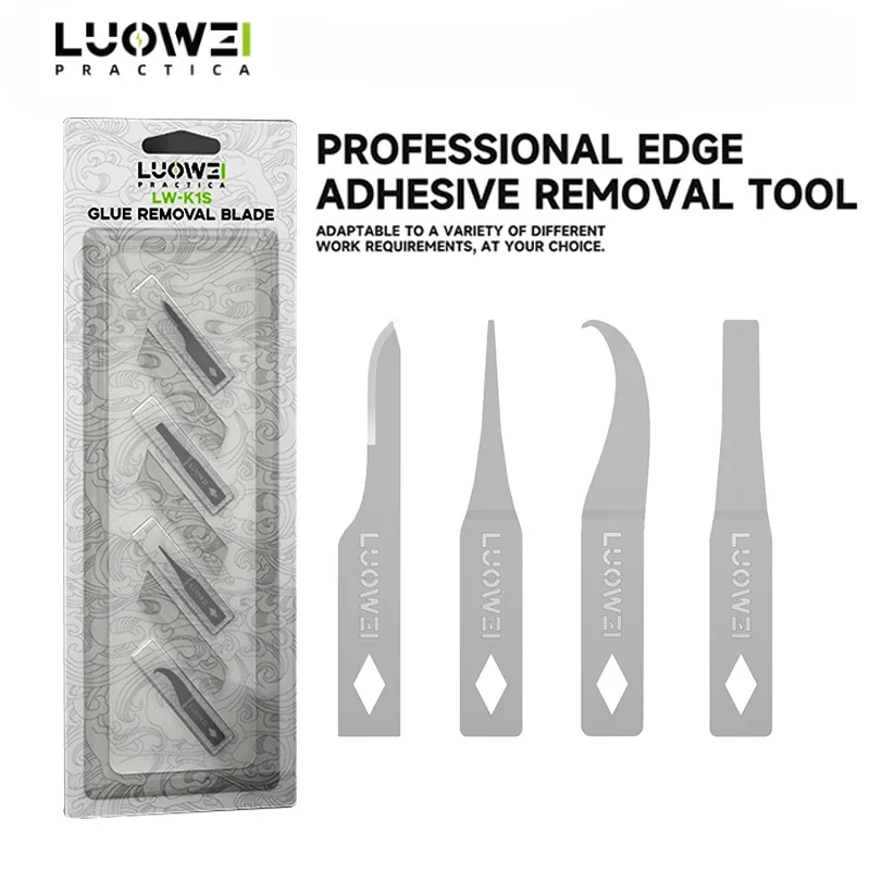 Luowei LW-K1S PCB Glue Removal Blade Hand Polished High-Carbon CPU Disassemble Maintenance Blade Chip Rework Scraper Pry Blade