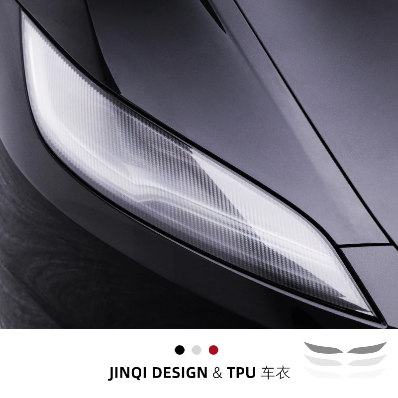 

Applicable to Tesla headlight film modelY/3 blackened car headlight TPU protective film Rejuvenating version Y color changing