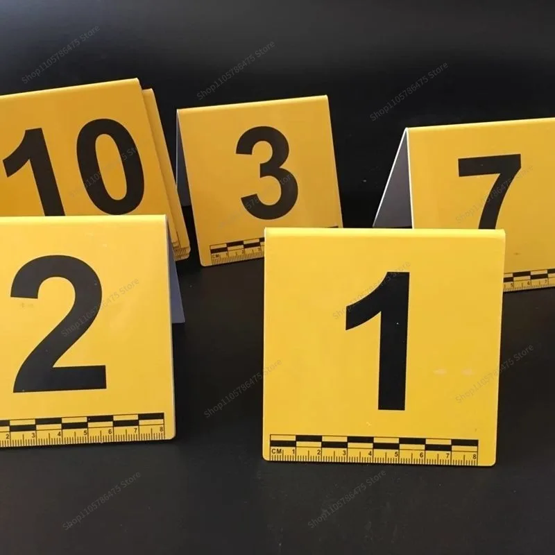 For Plastic Evidence Plate, Physical Evidence Number Plate, Yellow Sign, Photo Plate