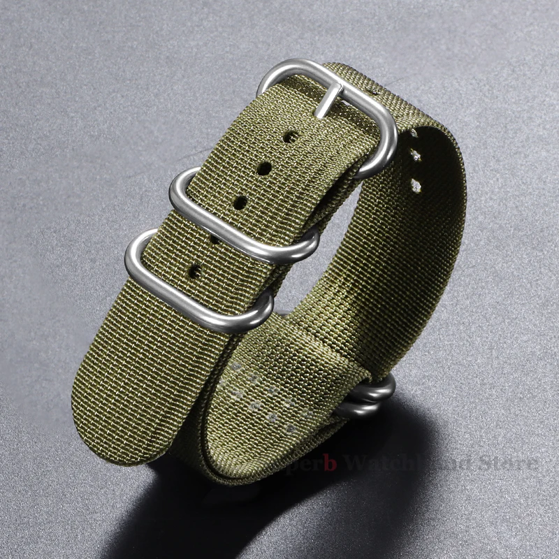 Ribbed Braid Strap High Quality Nylon for Seiko 18mm 20mm 22mm 24mm Waterproof Watch Strap Military Casual Watchband Accessories