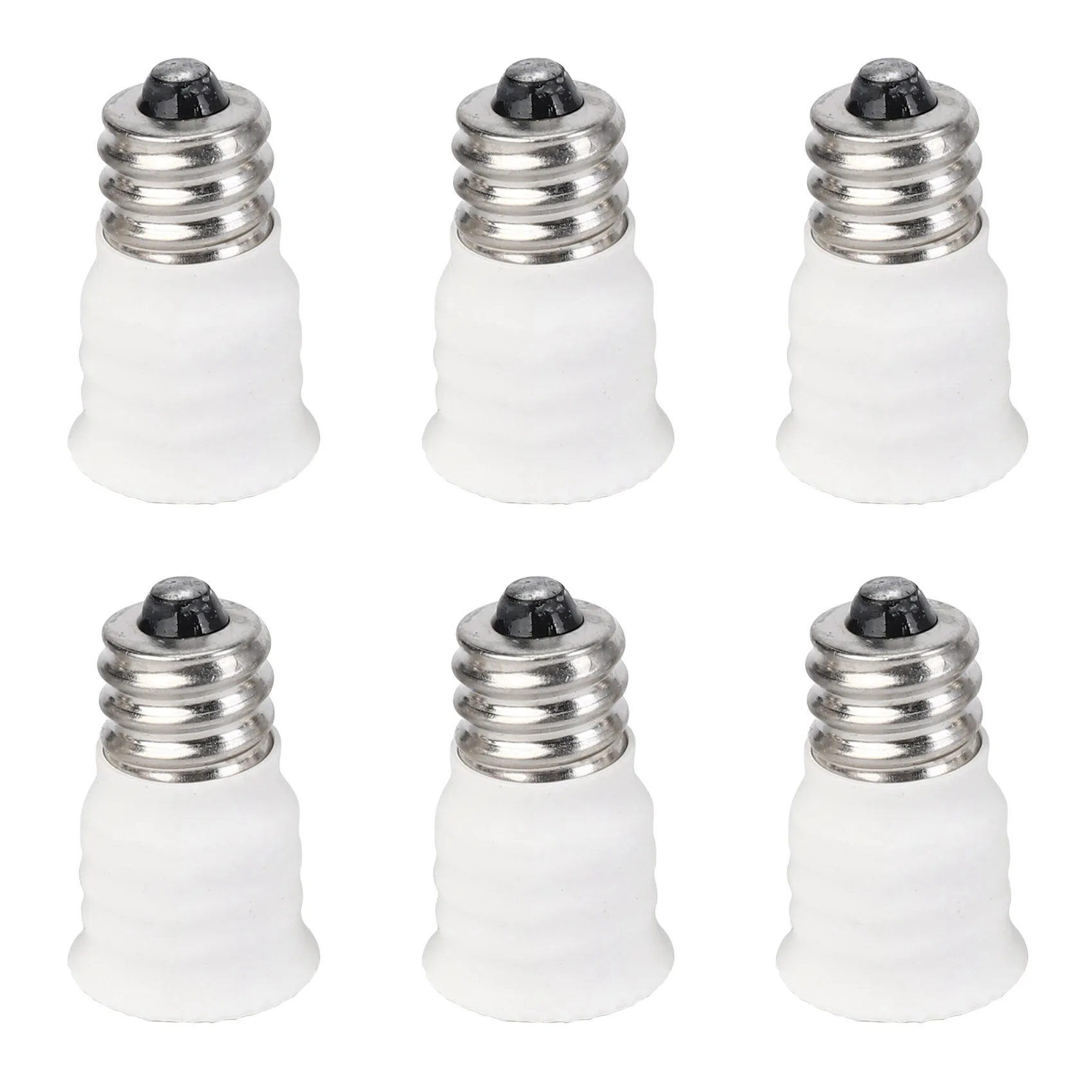 6-Pack E12 to E14 White Bulb Converter LED Light Holder Lamp Adapter Socket Changer High Quality