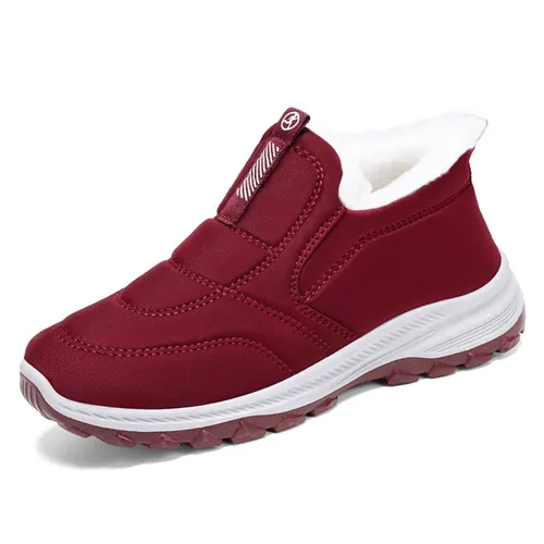 2024 여성용 스노우 부츠, 모피 안감, 두꺼운 기모, 따뜻한 면, 겨울 신상 