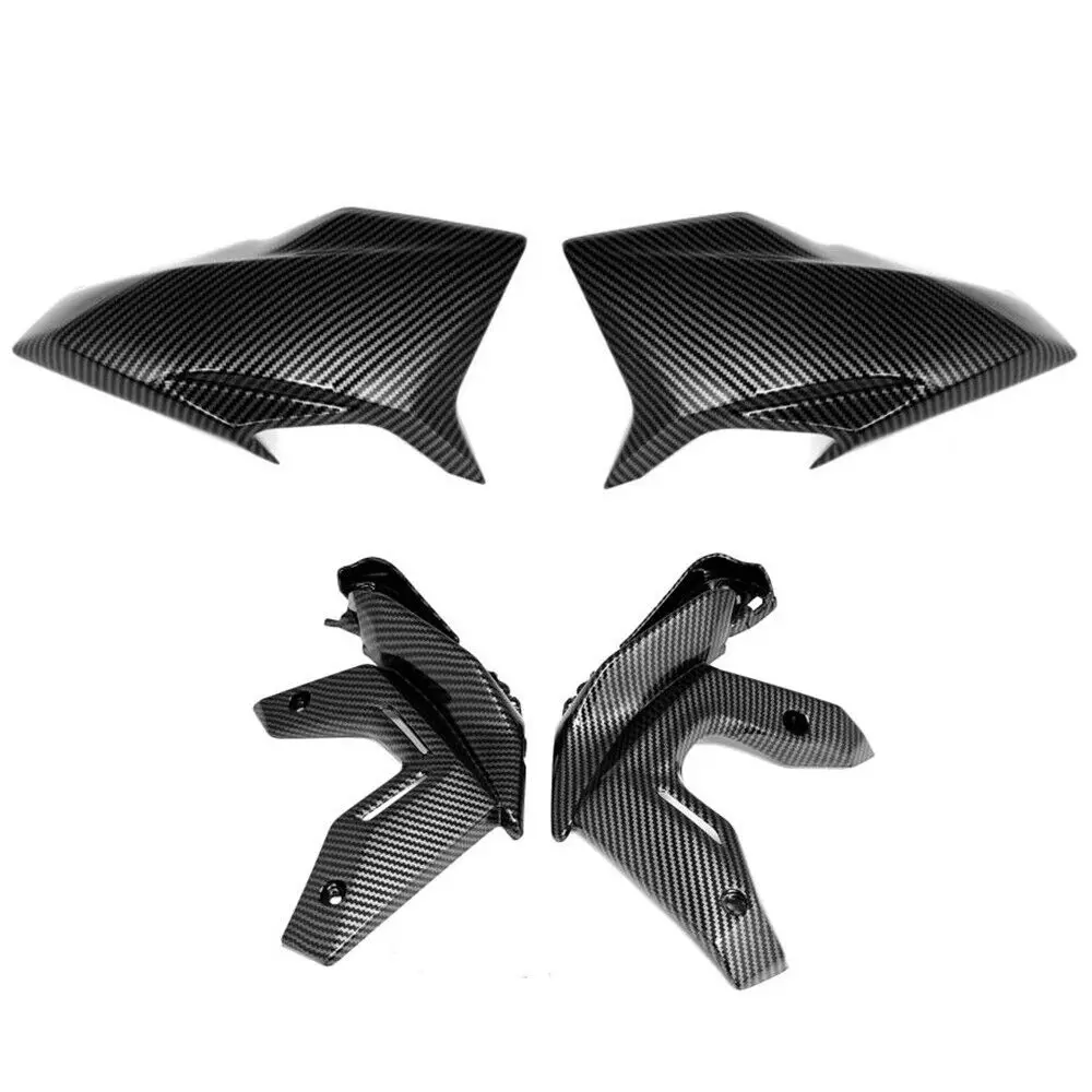 4 Pcs Front Side Frame Fairing Cowl Carbon Fiber For KAWASAKI Z 650 Z650 2020 2021 2022 2023