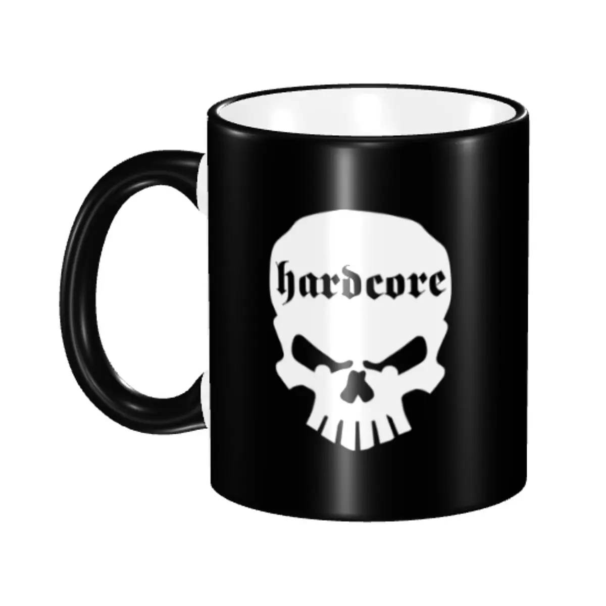 

Custom DIY H-Hardcores Punk Logo Ceramic Mugs Skeleton Pattern Coffee Cups Creative Gift