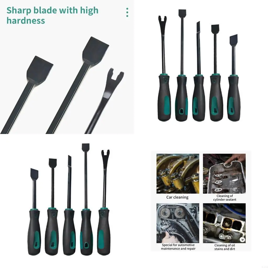 

Professional Engine Carbon Scrapers Multiple Scraping Tool Set Not Slip Grip Garage Maintenance Tool for Car