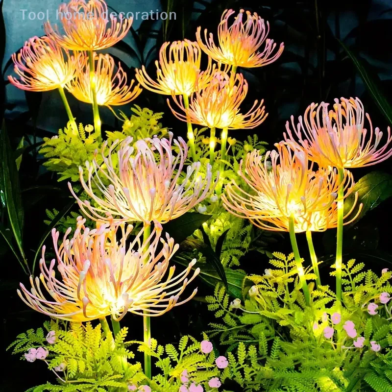 Solar Shore Flower New Rural Plant Flower Lights Inserted Outdoor Garden Atmosphere Inserted Ground Lights Led Lawn