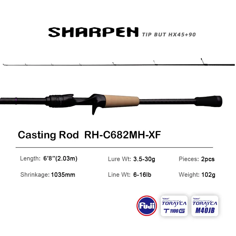 PURELURE SHARPEN Soft Lure Long Spinning and Casting XF/MF Action