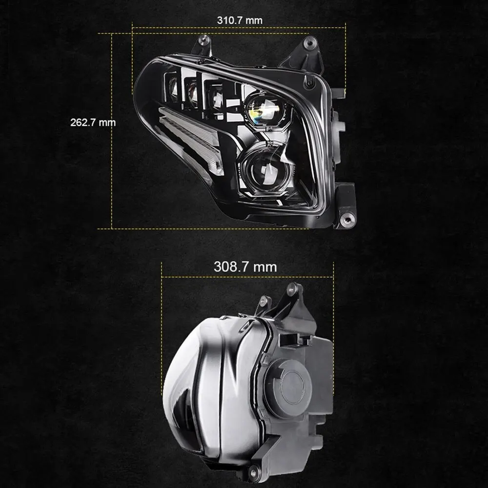 For Honda GoldWing GL1800 2001-17 E24 Motorcycle LED Front Headlight Assembly Accessories Driving Light DRL High Low Beam