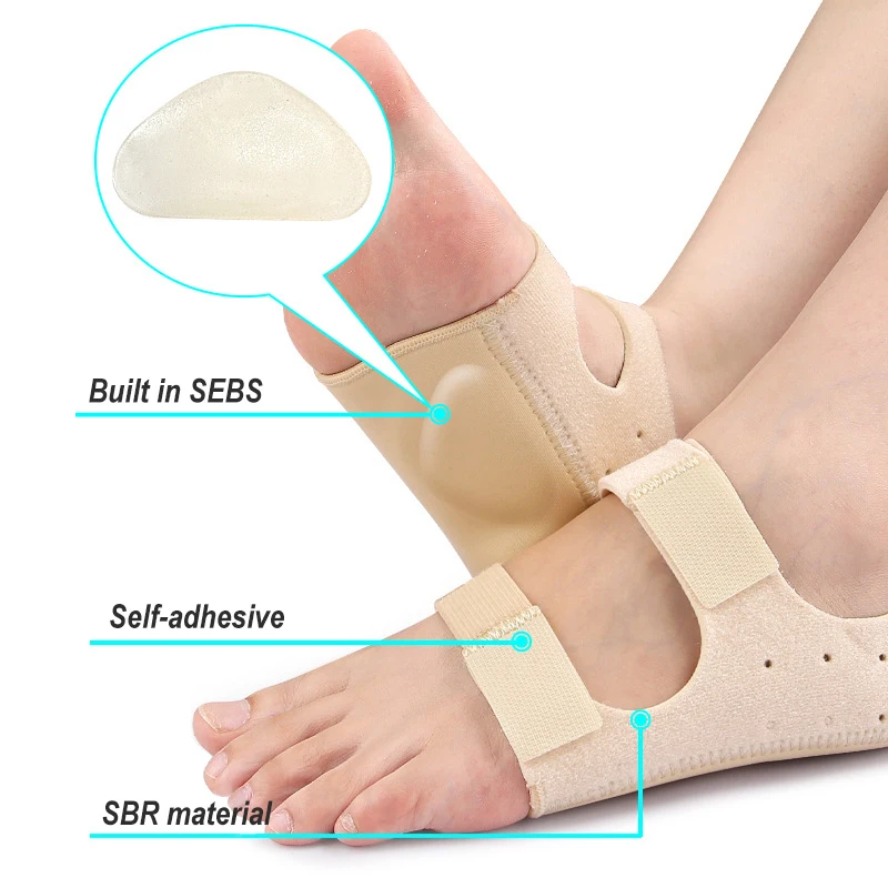 1Pair Relief Plantar Fasciitis Heel Protectors Shockproof  Achilles Tendonitis Heel Support Cushion Adjustable Heel Inserts Pads image 2