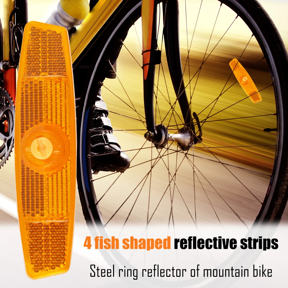 4x Fish Shaped Bike Safety Spoke Reflector MTB Bicycle Wheel Rim Reflective Clip