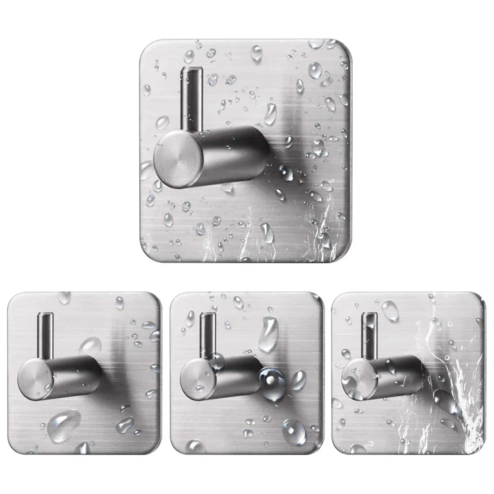 

Stainless Steel Bathroom Accessories Self Adhesive Towel Hooks Wall Hook accesorios para el hogar novedades kitchen accessories