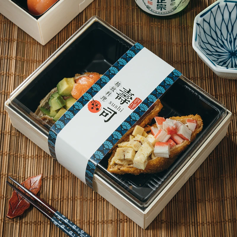 Japanese-style sushi box Commercial disposable lunch box Sushi packaging box