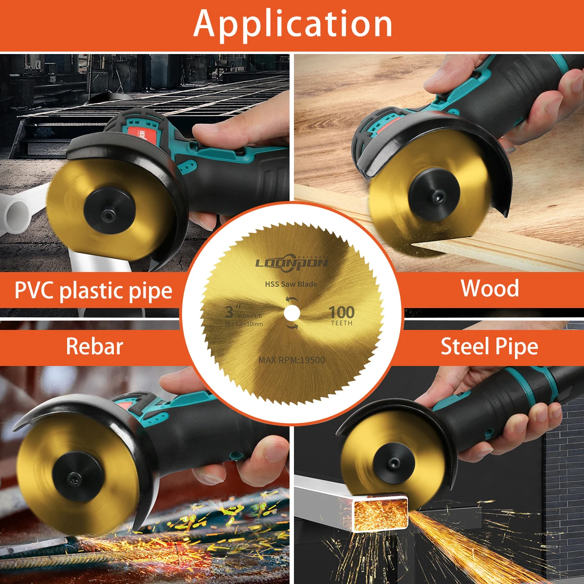 75mm 3inch Titanium Coated Circular Saw Blade Set HSS Cutting Disc Rotary Tool Accessories for Wood Plastic Aluminum Metal