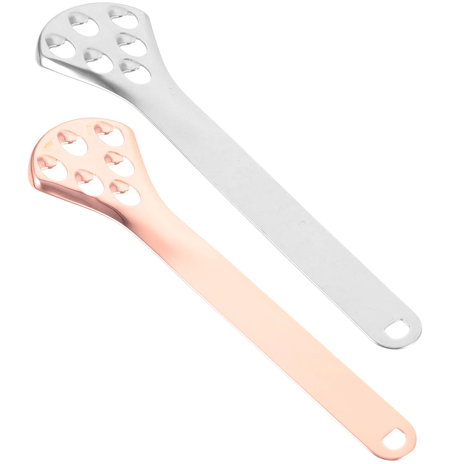 

2Pcs Portable Tongue Scrapers Metal Oral Care Tools Breath Freshening Easy to Use for Adults Portable Tongue Scraper