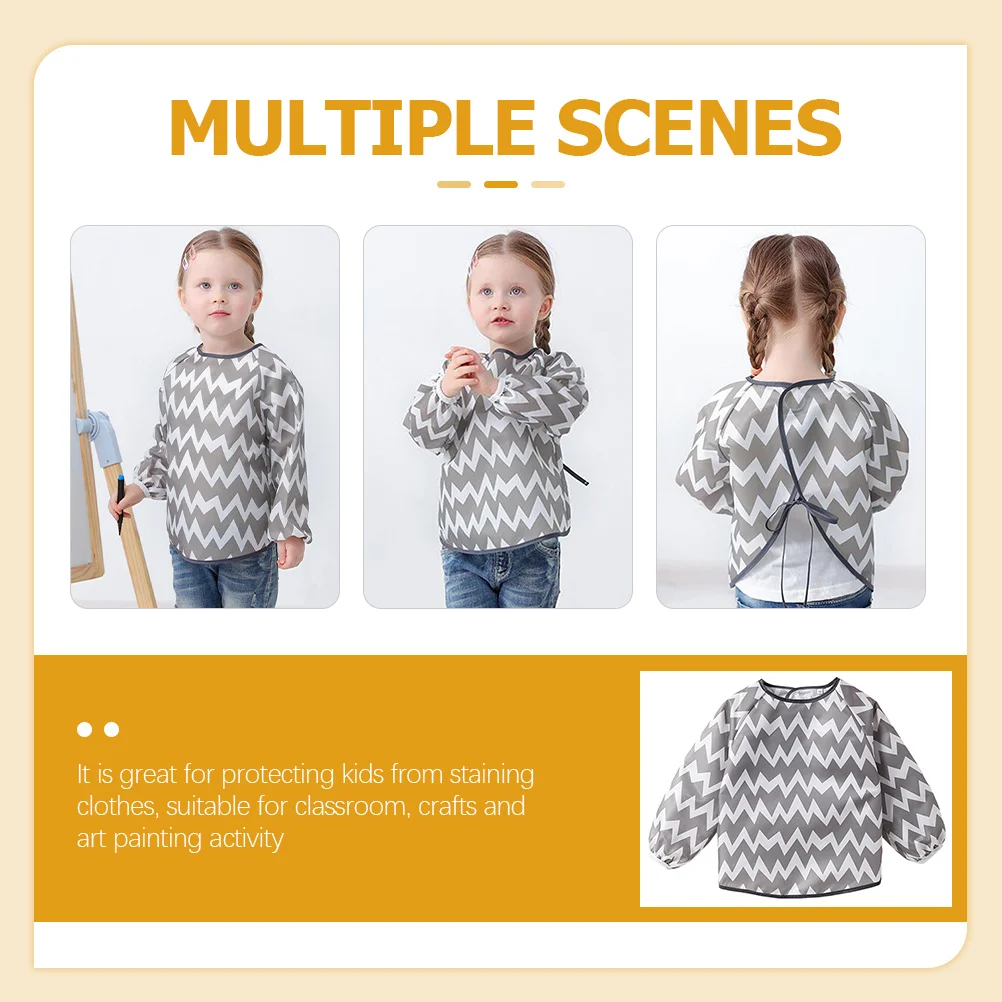 

Toddler Art Smock 1-2 Years Old Breathable Polyester Durable Reusable Kids Smocks for Painting Baby Bibs for Girls Boys