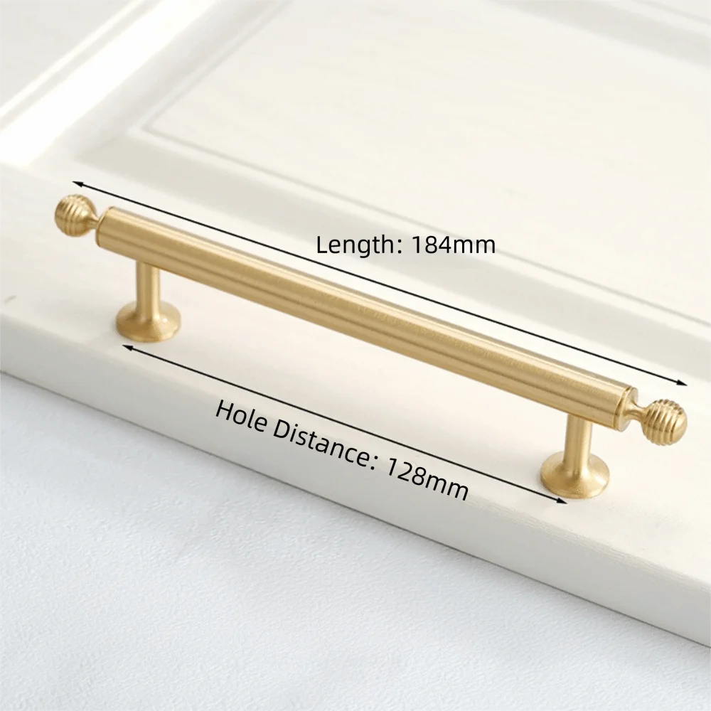 Solid Brass Furniture Handles Antique Bronze Finish Single-Hole Mounting Cabinet Pulls Long Handle Design Brushed Antique Brass