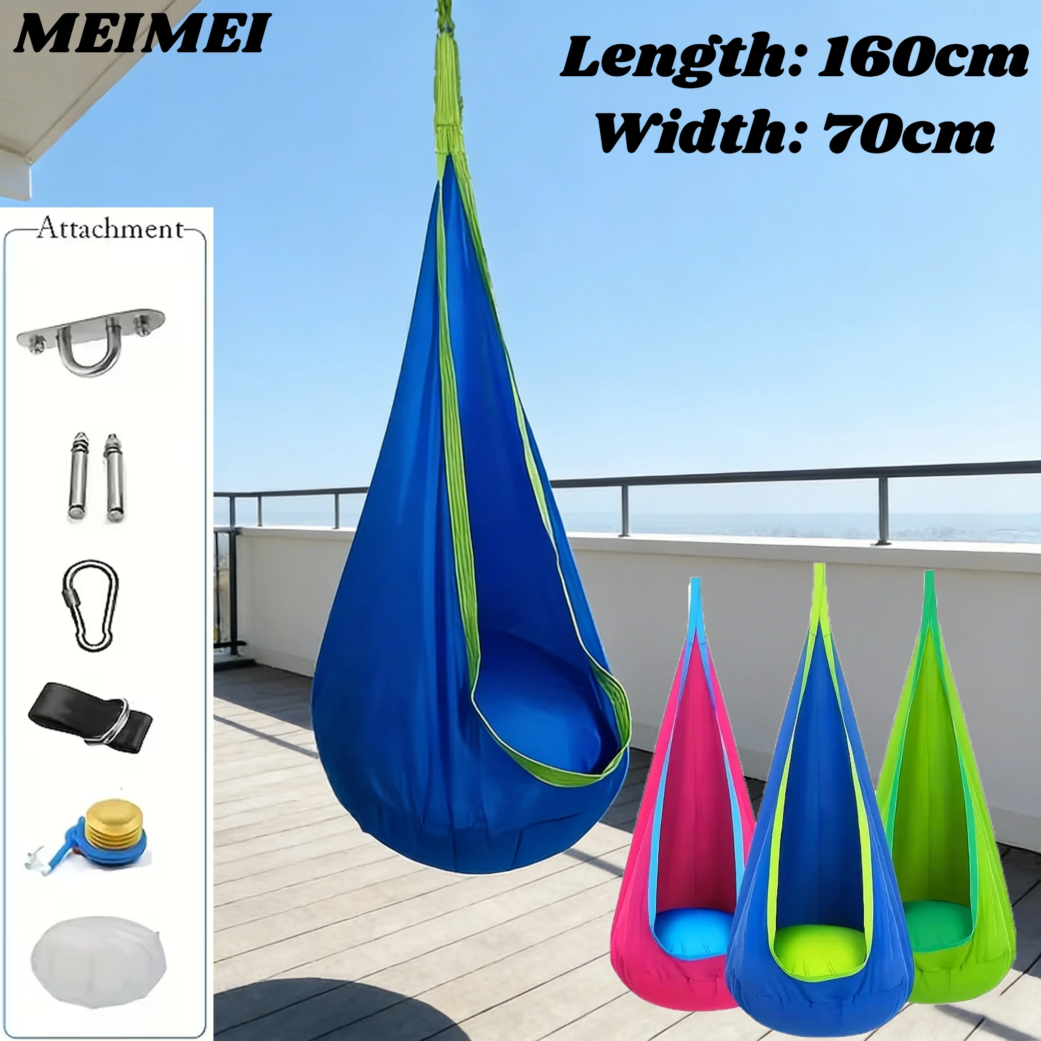 

Многофункциональный гамак с надувной подушкой, детская качалка-кровать для дома и улицы, удобное подвесное сиденье