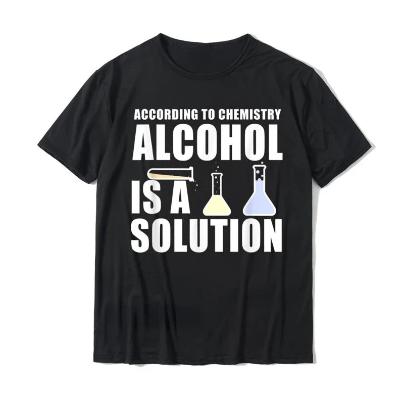 Men Women Casual Print Rife Shirt Unisex Fashion Streetwear Camisetas Funny Chemistry Nerd Science Alcohol Solution T-Shirt