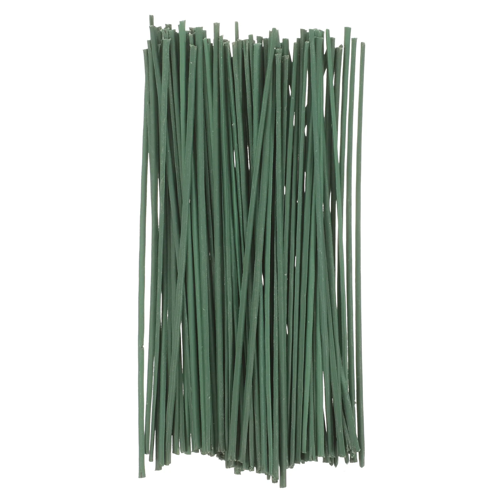 100 Pcs Flower Stick Green Stem Material Artificial Flowers Florist Wire 1500X020X020CM Plastic