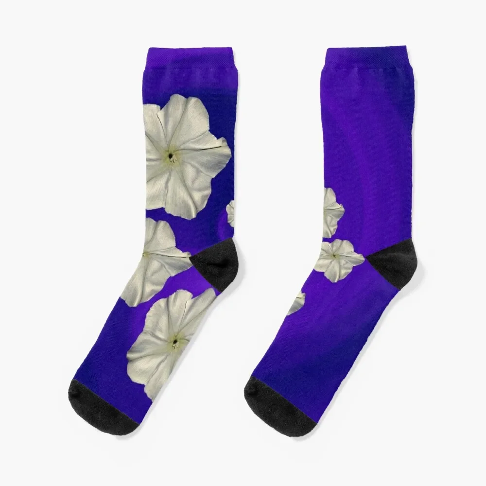 Spiral Moon Flower Purple/Blue Swirl Socks aesthetic Novelties Running Stockings Socks Woman Men's