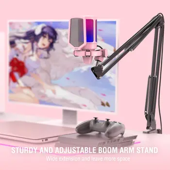 FIFINE USB 遊戲麥克風套裝,適用於 PC、PS4/5,電容式心形指向麥克風套裝,帶靜音按鈕/RGB 燈效/支架,適用於視頻直播 - A6T 12 最佳銷售 精細h6 - №7