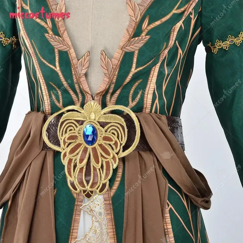 فستان Miccostumes النسائي Hunt Triss DLC فستان رداء متعرج