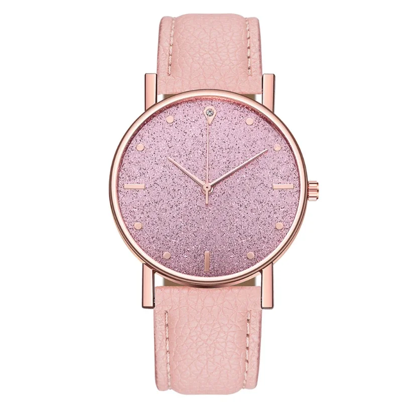 Nova pulseira de couro simples relógios femininos preto analógico quartzo relógio de pulso moda luxo senhoras ouro rosa relógio montre