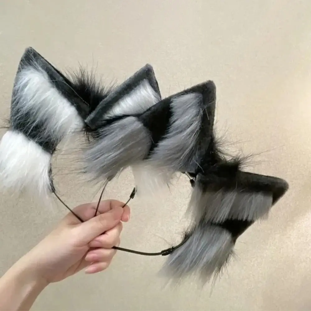 Fashion Soft Cat Ear Headband Plastic Cloth Lolita KC Elastic Adjustable Hair Accessories Party Costume