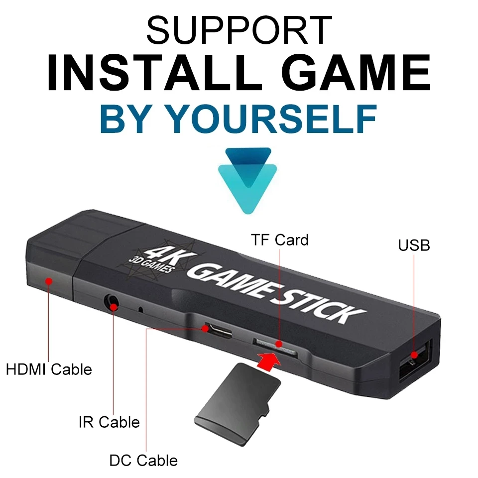 2025 جديد لعبة فيديو وحدة التحكم وحدة تحكم لاسلكية مزدوجة لعبة عصا ريترو لعبة وحدة التحكم 4K HD 128G 40000 ألعاب 2.4G ل PSP PS1 GBA