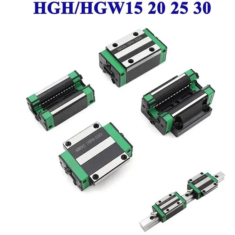 1PC HGH15CA HGH20CA HGH25CA HGH30CA HGW15CC HGW20CC HGW25CC HGW30CC Linear Guide Slide Block For CNC HG Series Rail