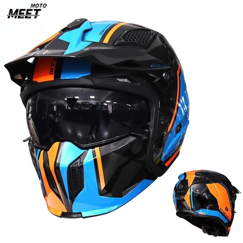 

MT New Full Face Helmet Motorcycle Helmets Modular High Quality DOT ECE Approved Personality Off Road Moto Helmets Para Moto
