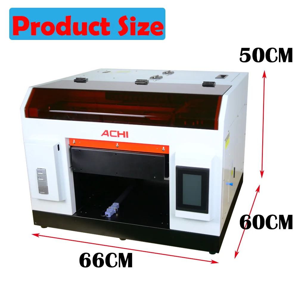 [US &EU STOCK] ACHI A3 UV Printer R1390 UV Flatbed Cylindrical A3 UV Printer for Glass Metal Wood Embossed Printer 5x500ML Ink